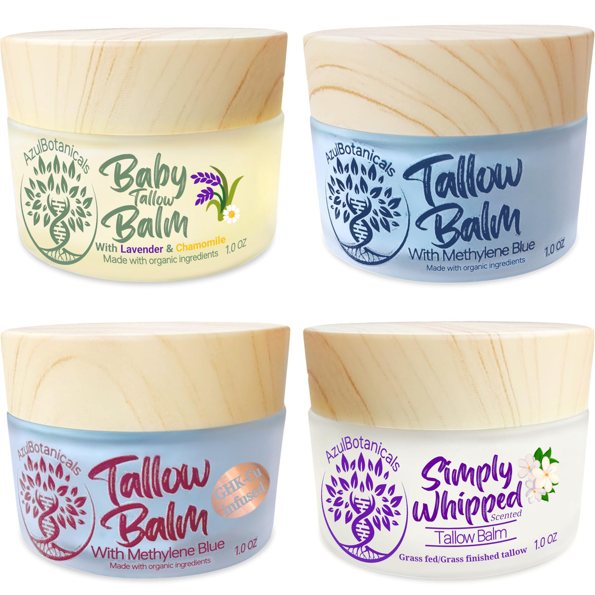 Whipped Tallow Balm Sample Pack, 4 Scents, 1 oz Each L337148