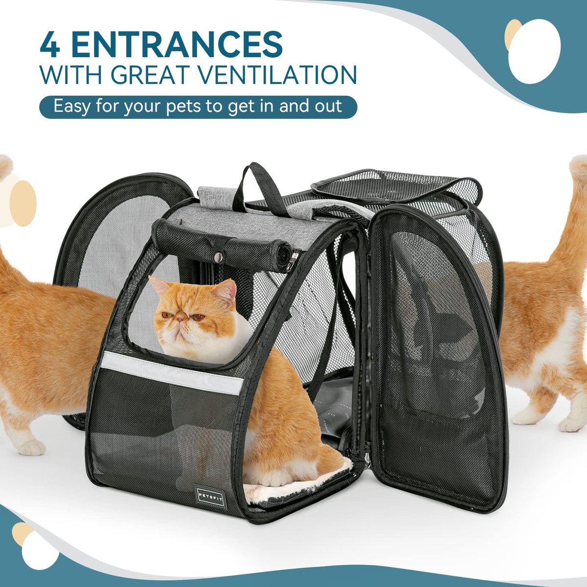 Dog Backpack Carrier with Fleece Mat N332295