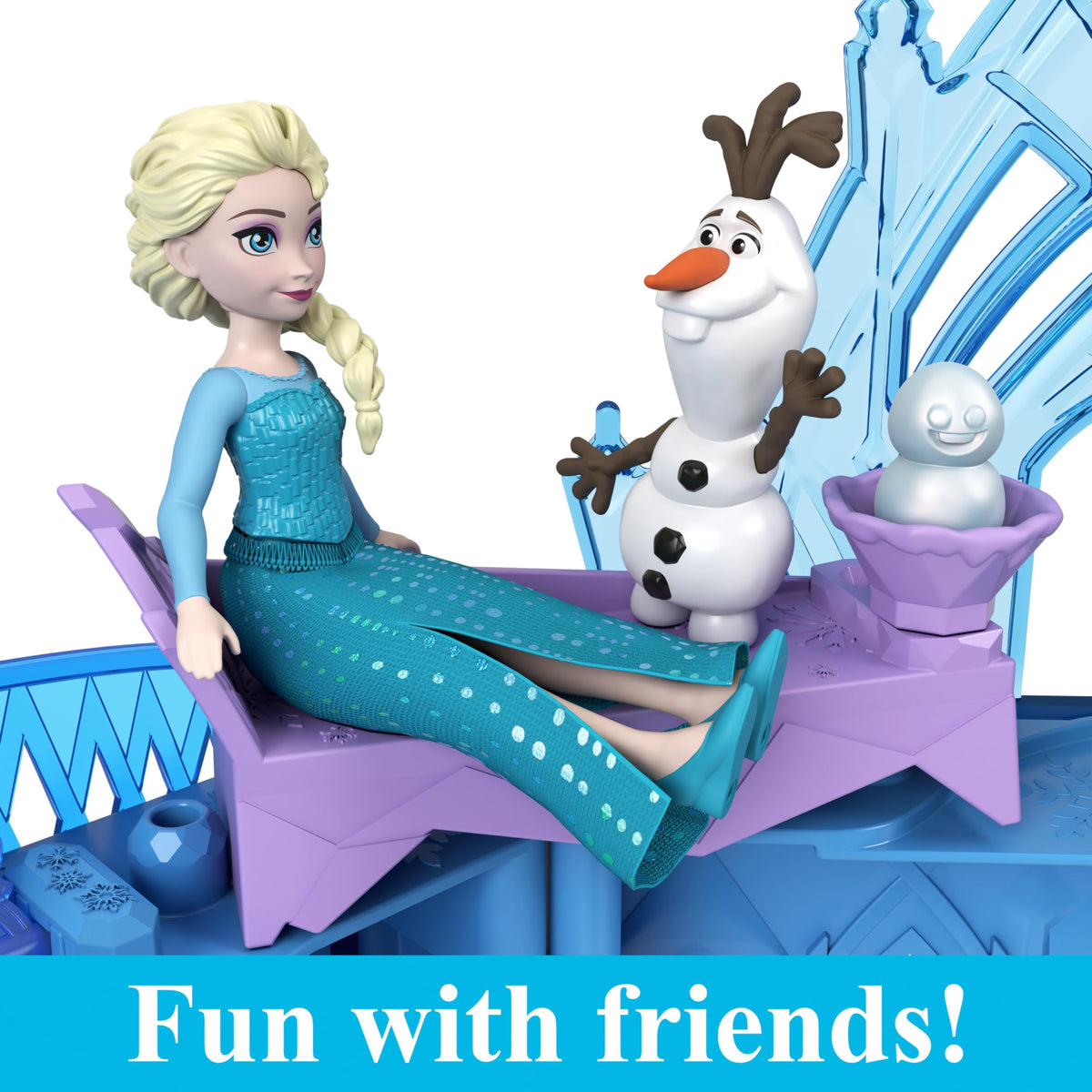 Frozen Castle Doll House Playset with Doll & 8 Accessories W8145