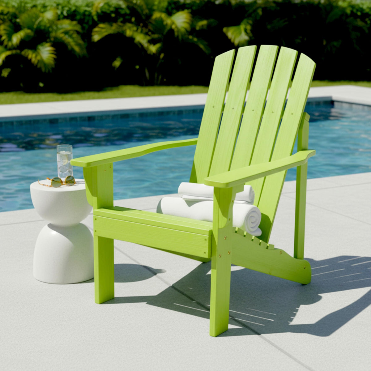 Lime Green Wooden Adirondack Chair X46717