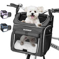 Foldable Soft-Sided Dog Bike Basket Carrier with 2 Open Doors F76999