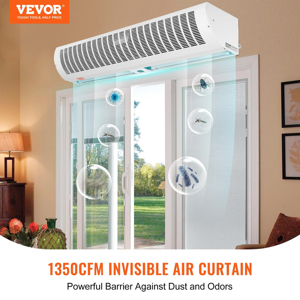 42" 2 Speeds 1350CFM Wall Mounted Indoor Air Curtain F282578