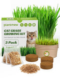 3 Pack Cat Grass Kit with Biodegradable Pots, Soil & Seeds W238131