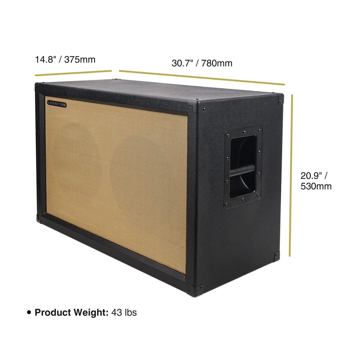 2x12" Empty Birch Plywood Guitar Speaker Cabinet L923