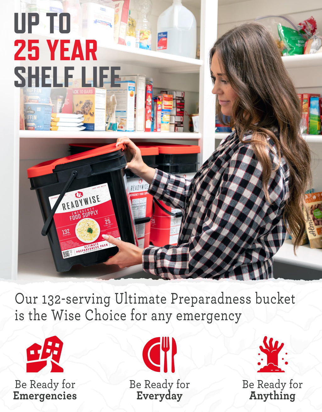 Emergency Food Supply Survival Bucket 132 Servings N29426