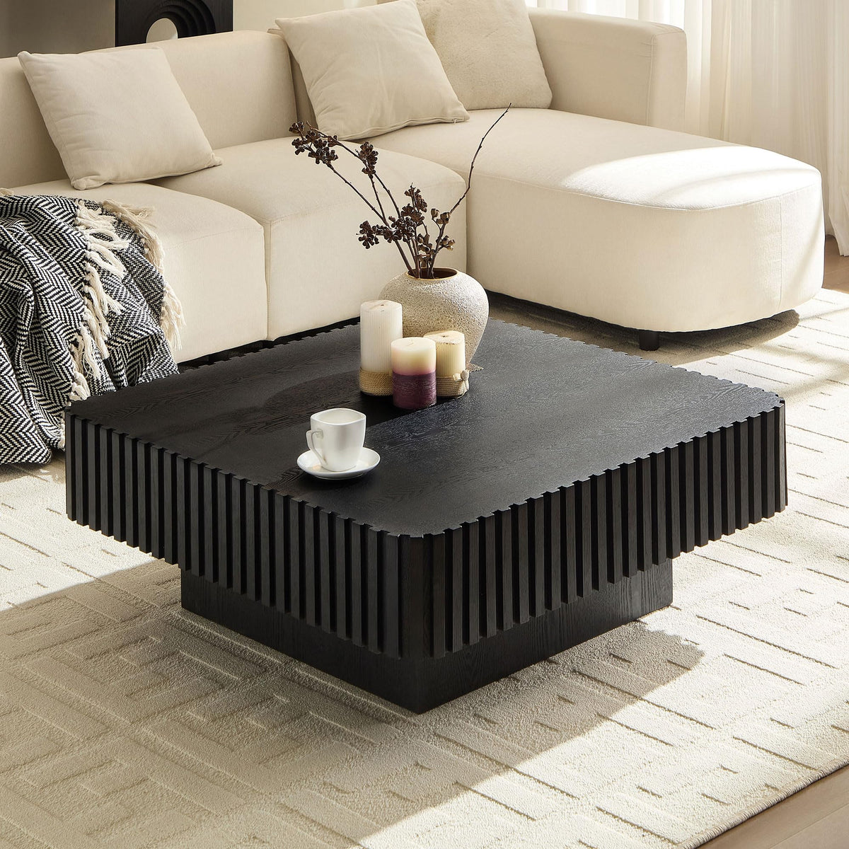 35.43" Square Wood Coffee Table T832722