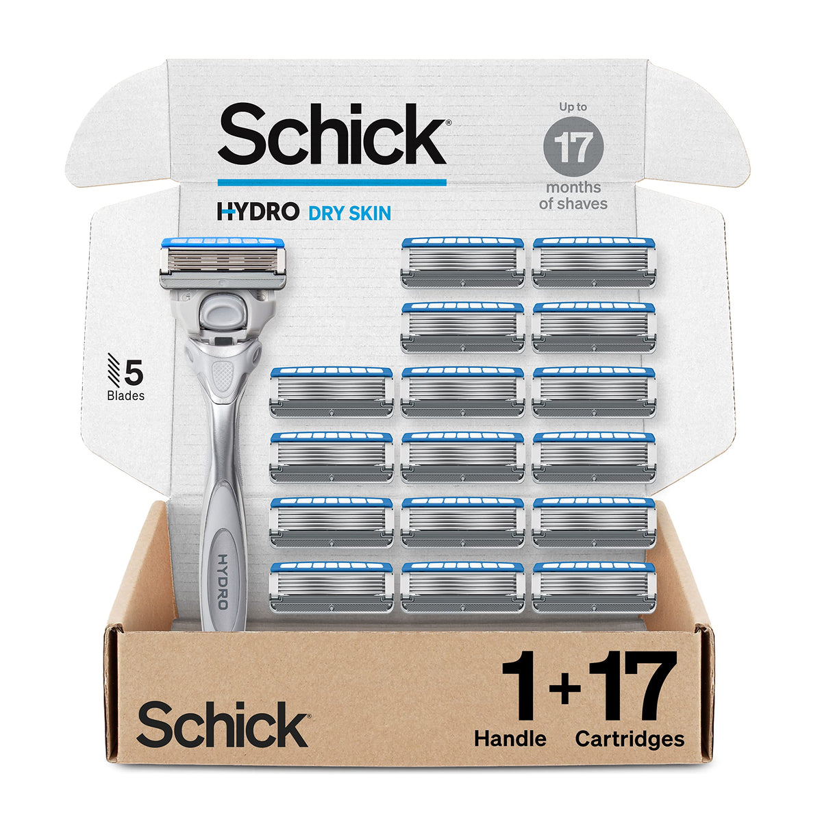 5-Blade Mens Razors with 17 Refills T8633