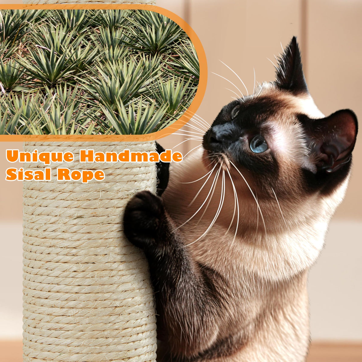Tall Cat Tree with Condo Scratching Post F90528