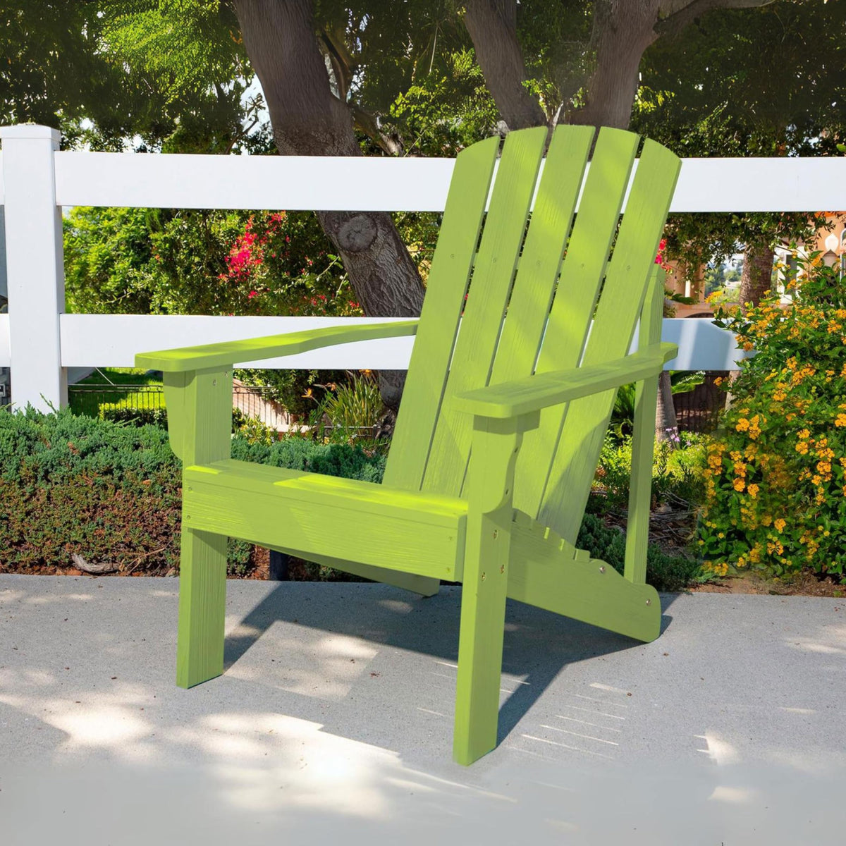 Lime Green Wooden Adirondack Chair X46717