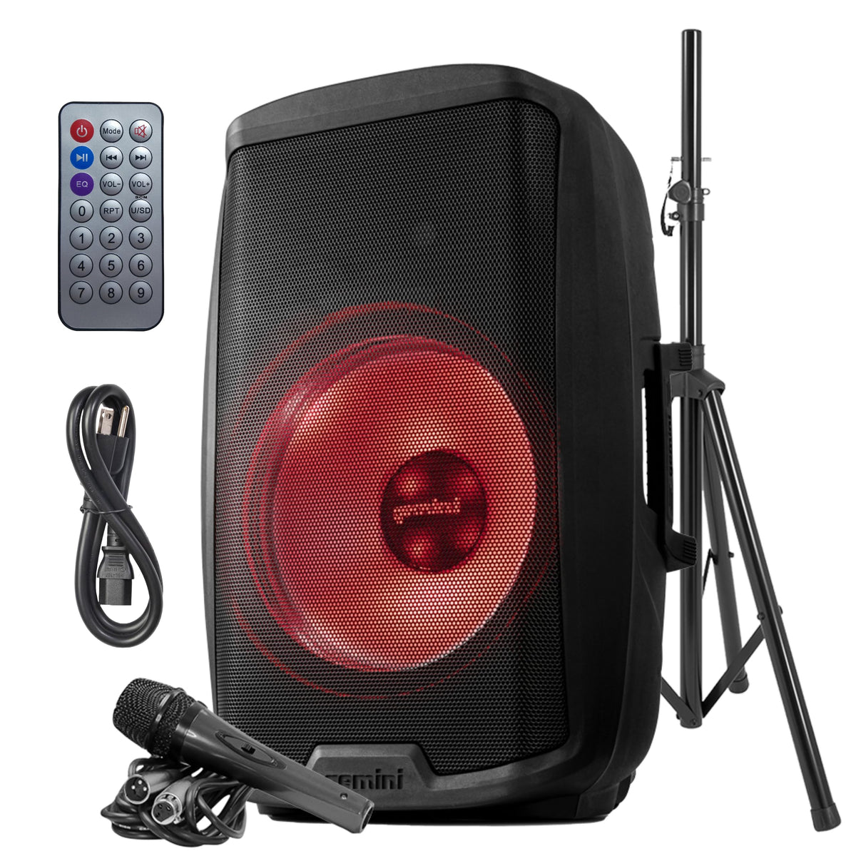 15" PA Speaker & Stand, 1000 Watts W596