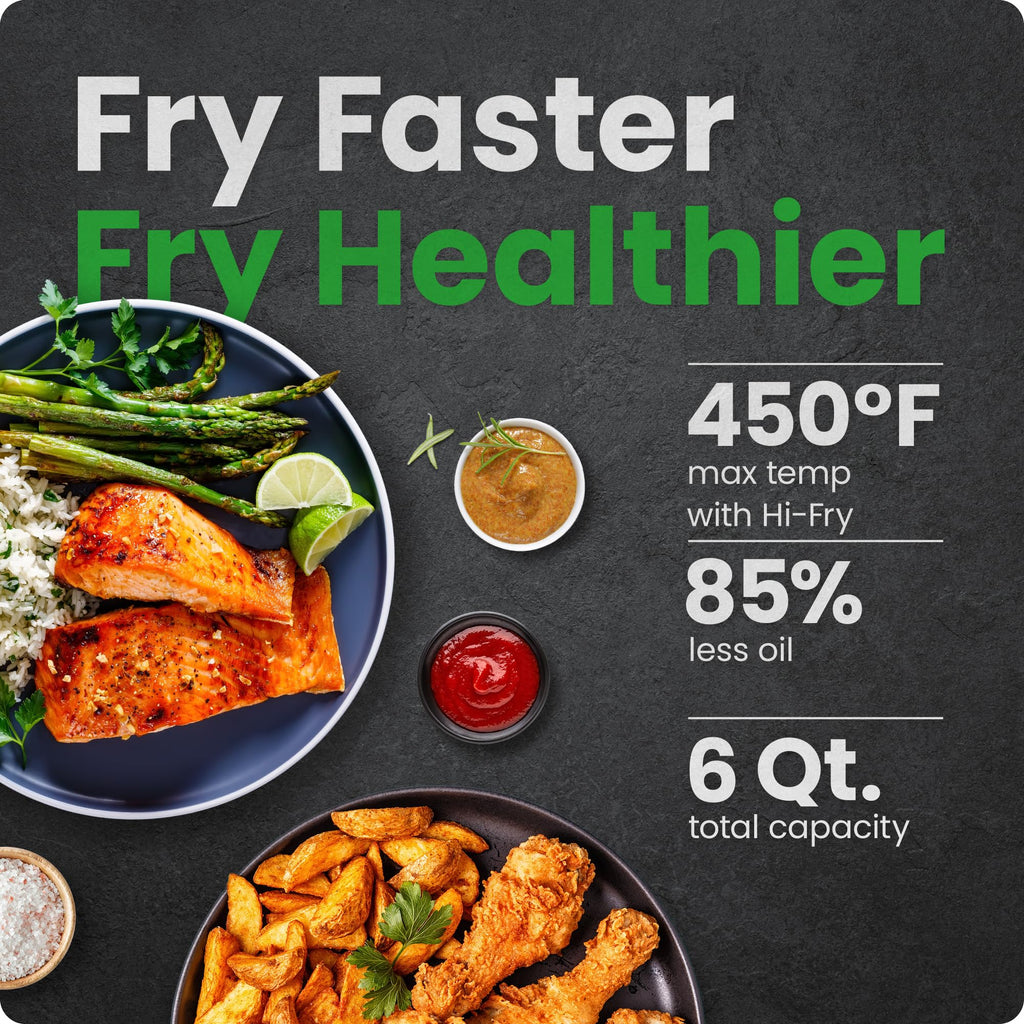 6 Qt 5-in-1 Nonstick Stainless Steel Air Fryer P213